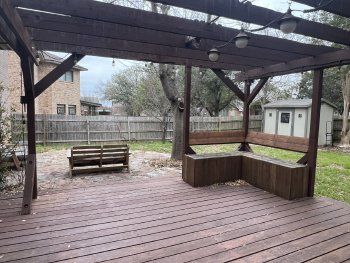 Backyard, Exterior, Wood Texture Flooring