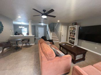 Chandelier, Dining room, Interior, Living room, Recessed Lighting