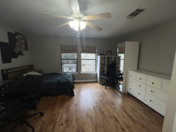 Bedroom, Home Office, Interior, Wood Texture Flooring