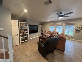 Interior, Living room, Recessed Lighting