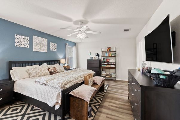 Bedroom, Interior, Wood Texture Flooring