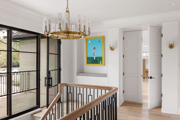Chandelier, Interior, Recessed Lighting, Wood Texture Flooring