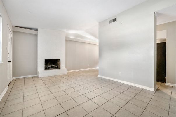 Empty room, Fireplace, Interior
