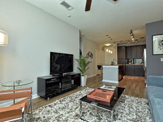 Interior, Kitchen, Living room, Pendant Lights, Wood Texture Flooring