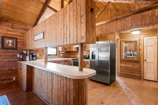 Interior, Kitchen, Wooden Beams, Wooden Ceilings, Wood Texture Flooring, Wooden Walls