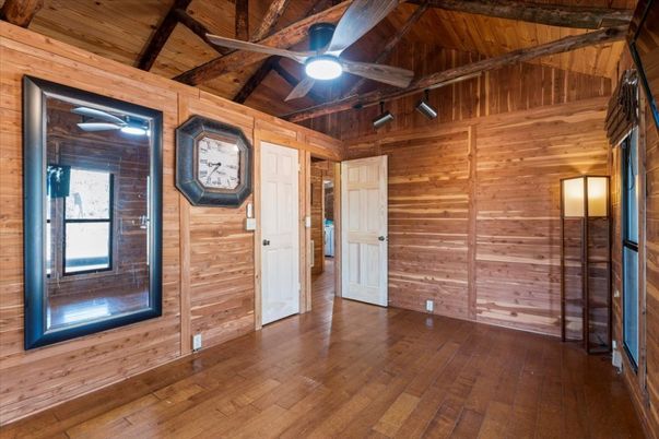 Empty room, Interior, Wooden Beams, Wooden Ceilings, Wood Texture Flooring, Wooden Walls