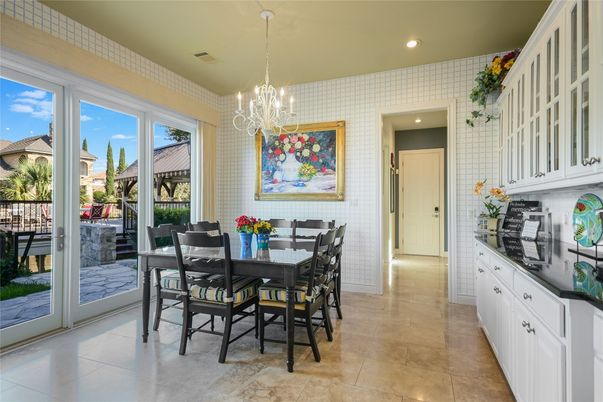 Chandelier, Dining room, Interior, Recessed Lighting