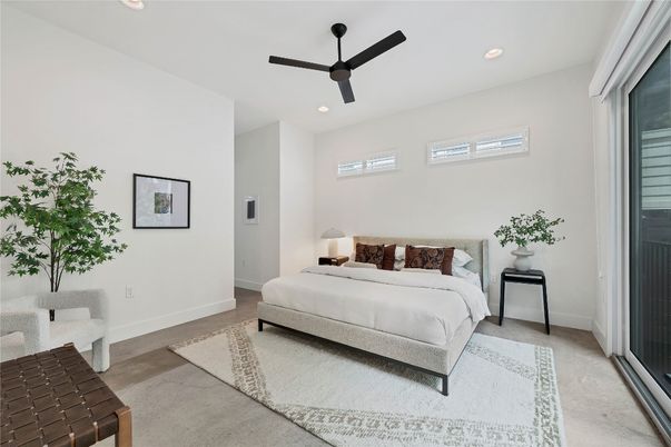 Bedroom, Interior, Recessed Lighting
