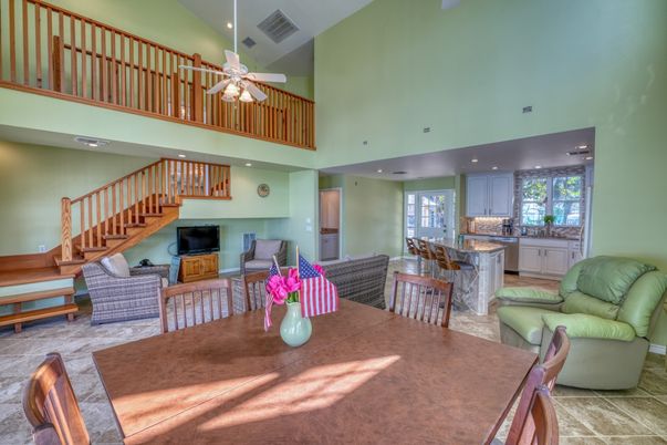 Dining room, Interior, Kitchen, Living room, Recessed Lighting