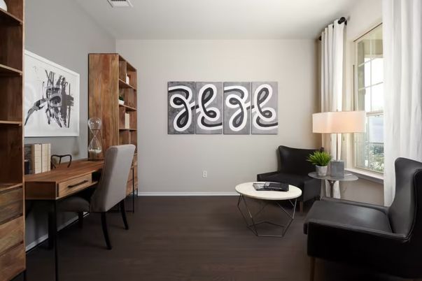 Home Office, Interior, Wood Texture Flooring