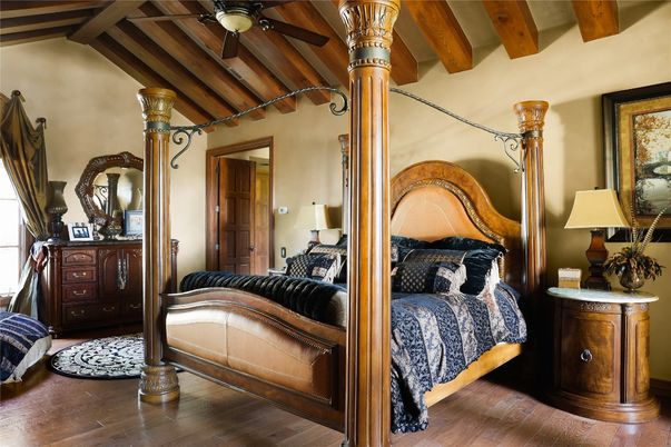 Bedroom, Interior, Wooden Beams, Wood Texture Flooring