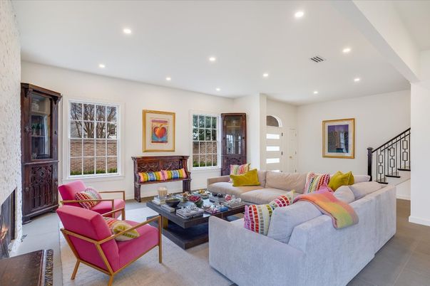Fireplace, Interior, Living room, Recessed Lighting