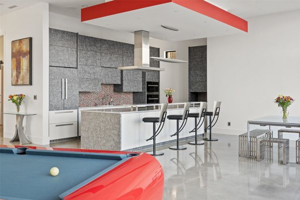 Billiard Table, Dining room, Game Room, Interior, Kitchen, Pendant Lights