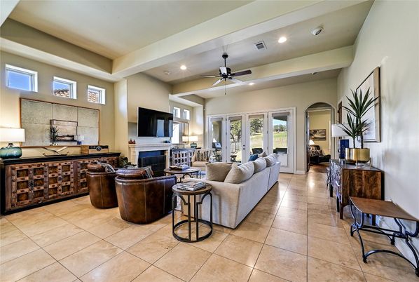 Fireplace, Interior, Living room, Recessed Lighting