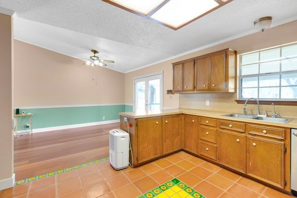 Interior, Kitchen, Wood Texture Flooring