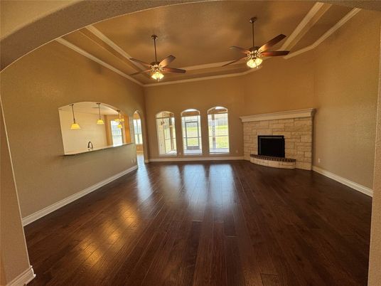 Empty room, Fireplace, Interior, Wood Texture Flooring
