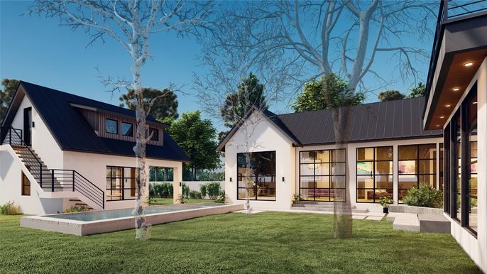 Backyard, Exterior, Facade, Farmhouse