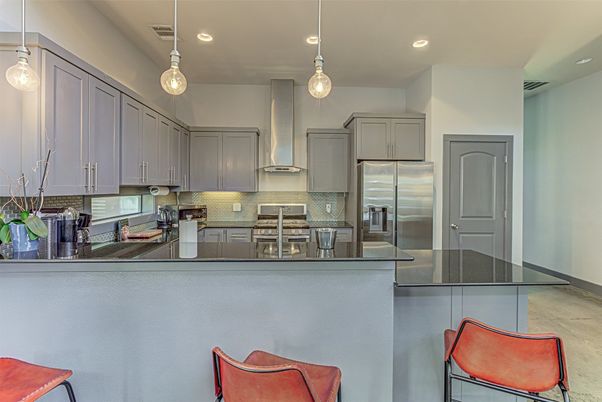 Interior, Kitchen, Pendant Lights, Recessed Lighting, Stainless Steel Appliances