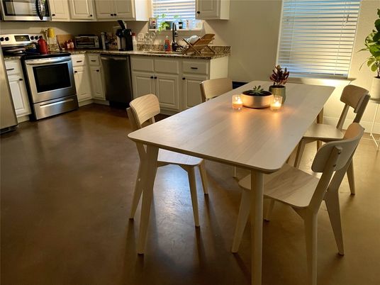Dining room, Interior, Kitchen, Stainless Steel Appliances