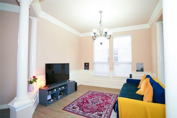 Chandelier, Interior, Wood Texture Flooring