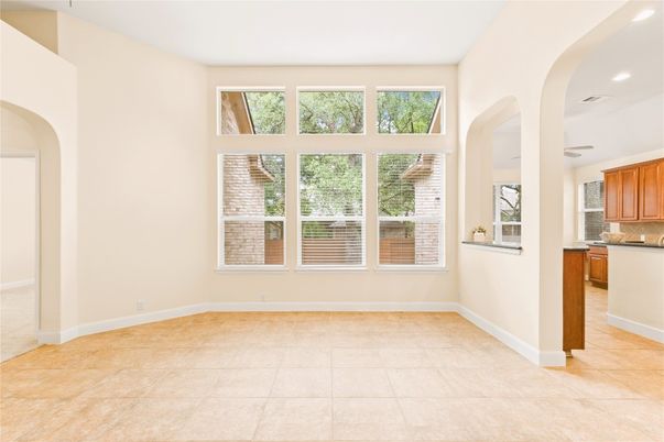 Empty room, Interior, Kitchen, Recessed Lighting