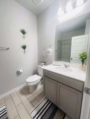 Bathroom, Interior, Wood Texture Flooring