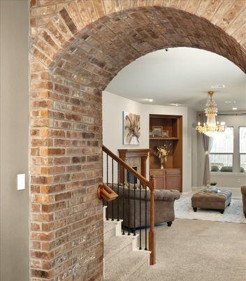 Chandelier, Interior, Recessed Lighting, Stone Walls