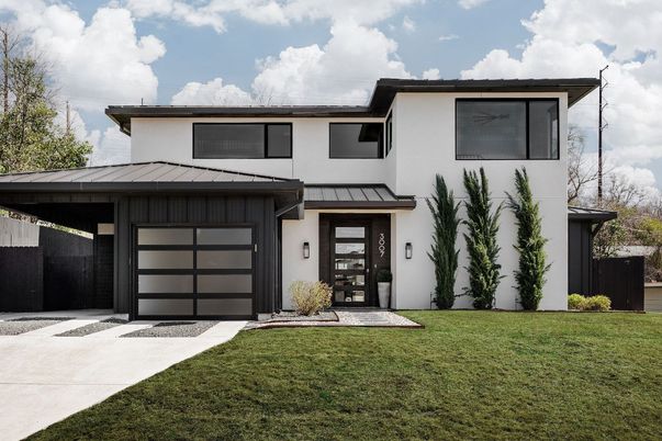 Attached, Exterior, Facade, Modern