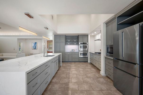 Interior, Kitchen, Pendant Lights, Recessed Lighting, Stainless Steel Appliances