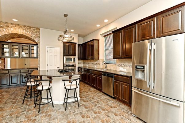 Interior, Kitchen, Pendant Lights, Recessed Lighting, Stainless Steel Appliances