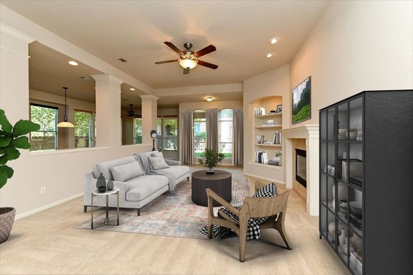 Interior, Living room, Pendant Lights, Recessed Lighting