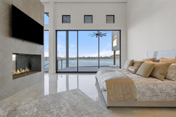 Bedroom, Fireplace, Interior, Water