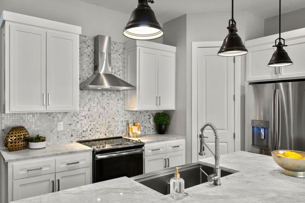 Interior, Kitchen, Pendant Lights, Stainless Steel Appliances