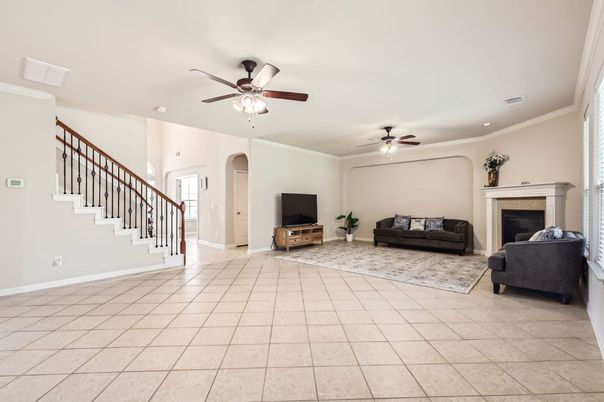 Fireplace, Interior, Living room, Recessed Lighting