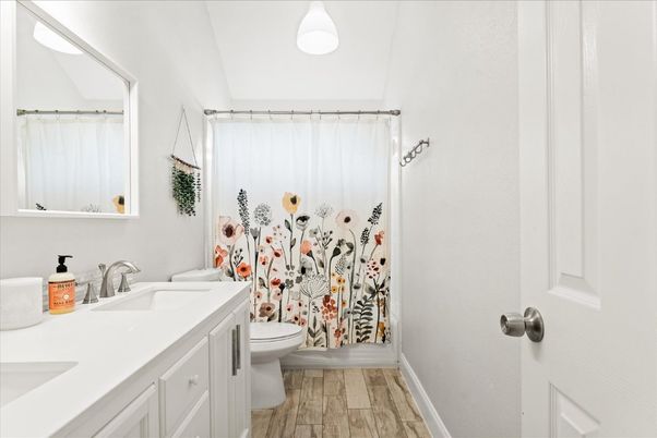 Bathroom, Interior, Wood Texture Flooring