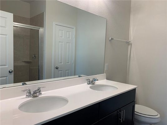 Bathroom, Dual Sink Vanities, Glass Shower, Interior