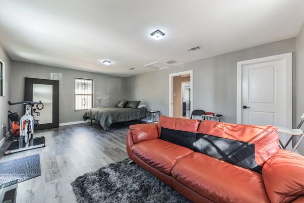 Bedroom, Fitness Equipment, Interior, Wood Texture Flooring