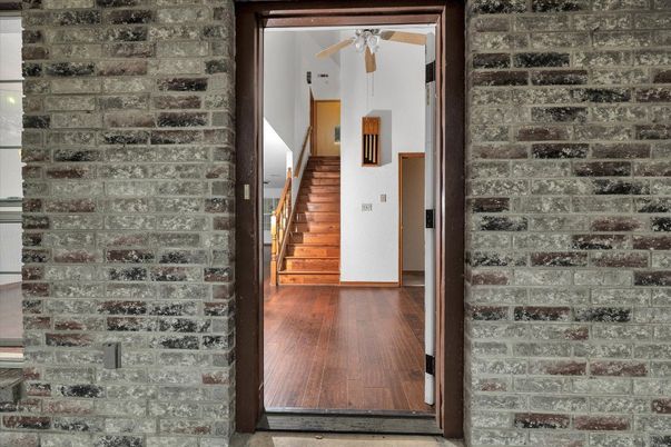 Interior, Stone Walls, Wood Texture Flooring