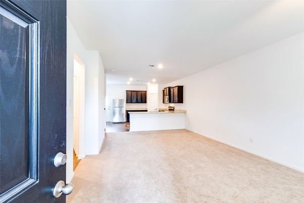 Empty room, Interior, Kitchen, Recessed Lighting