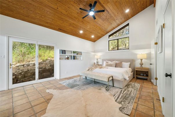 Bedroom, Interior, Recessed Lighting, Wooden Ceilings