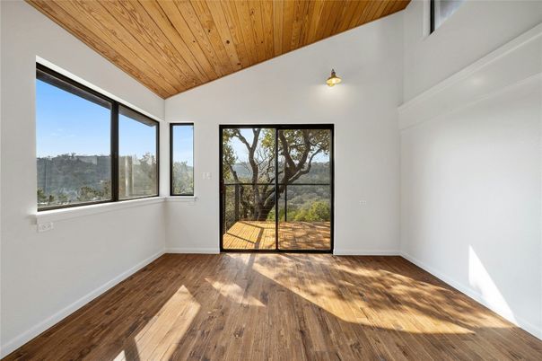 Empty room, Interior, Wooden Ceilings, Wood Texture Flooring