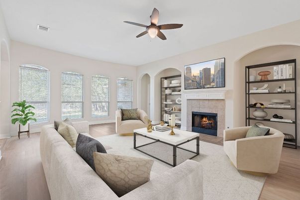 Fireplace, Interior, Living room, Wood Texture Flooring