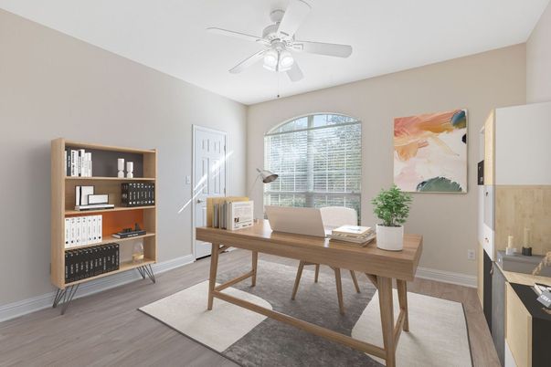 Home Office, Interior, Wood Texture Flooring