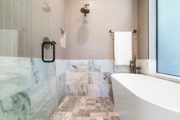 Bathroom, Free Standing Baths, Interior, Marble Walls