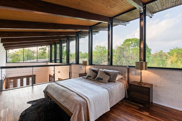 Bedroom, Interior, Wooden Beams, Wooden Ceilings, Wood Texture Flooring
