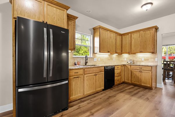 Interior, Kitchen, Wood Texture Flooring