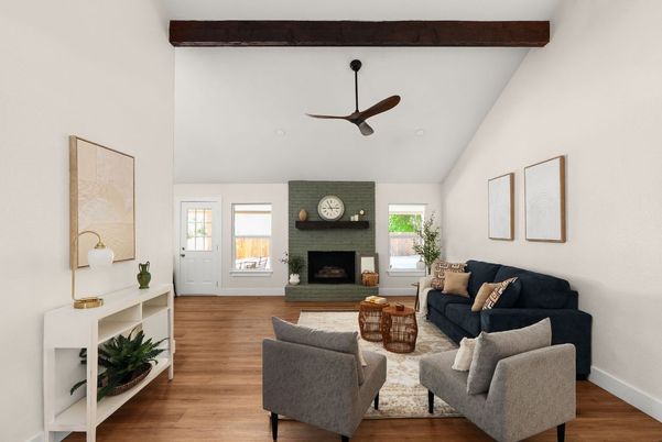Fireplace, Interior, Living room, Wooden Beams, Wood Texture Flooring