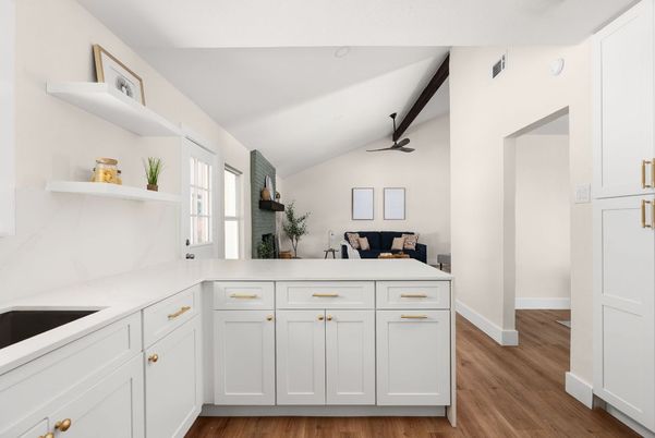 Interior, Kitchen, Wood Texture Flooring