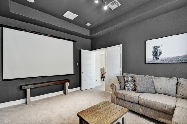 Interior, Projection Screen, Recessed Lighting, Theatre Room
