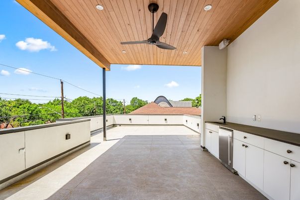 Exterior, Recessed Lighting, Wooden Ceilings
